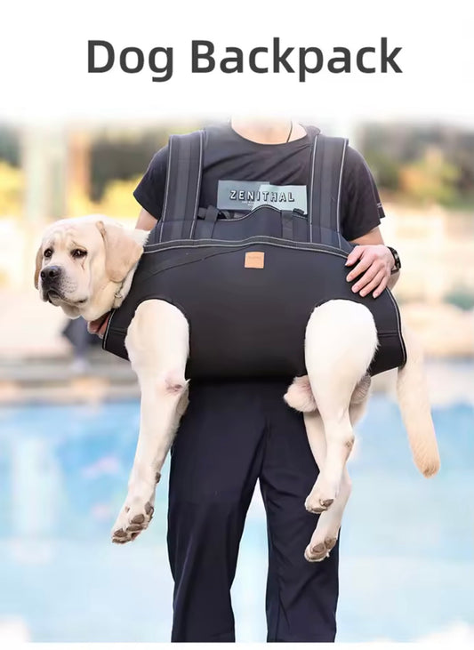 Wander&Whiskers Backpack Carrier for Large Dog Full Body Dog Sling with Handle Dog Lift Harnesses for Elderly Disabled Dogs